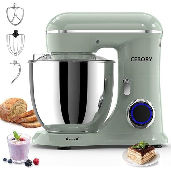 3-in-1 Electric Stand Mixer with 6.5QT Bowl