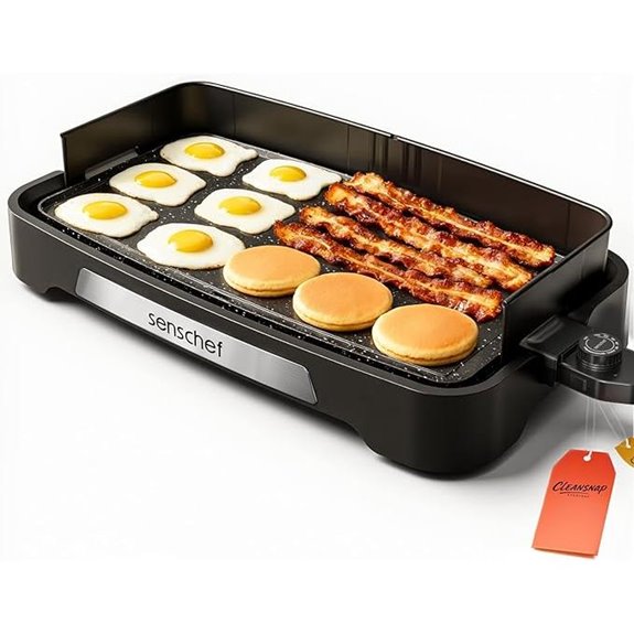 Cleansnap 20 Electric Nonstick Griddle with Shield