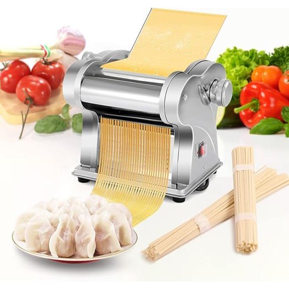 WICHEMI Electric Pasta Maker Machine with Dough Roller