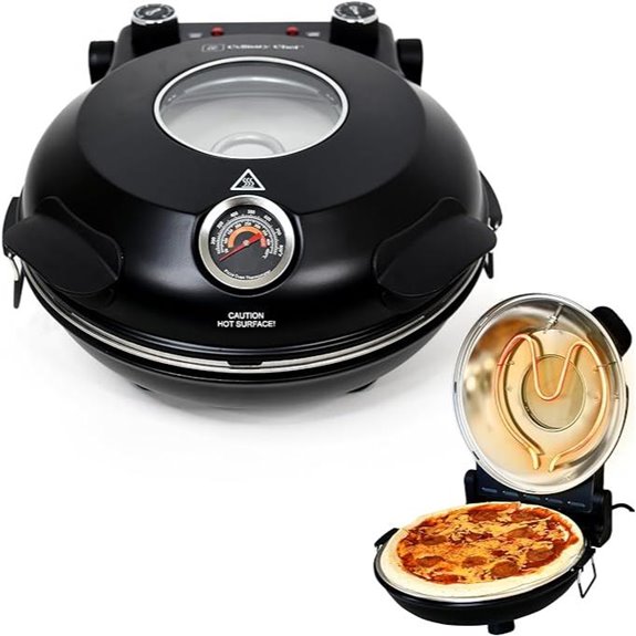 Culinary Chef Electric Pizza Oven with Ceramic Stone