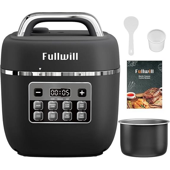 Fullwill 3-Quart Electric Pressure Cooker & Slow Cooker