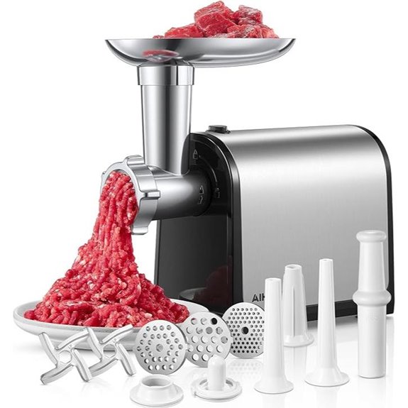 Electric Meat Grinder with Sausage Attachments