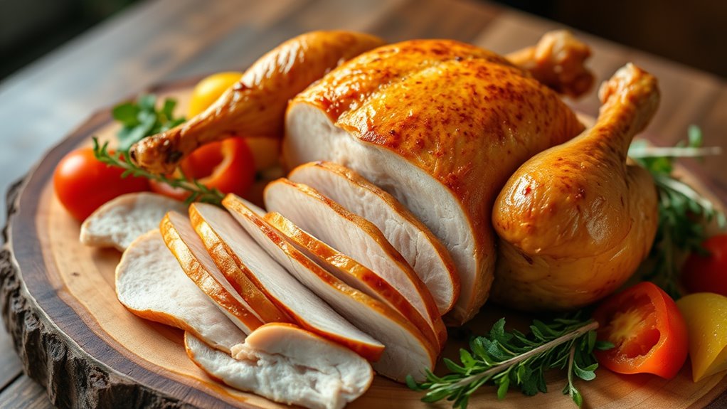 elegant poultry carving presentation