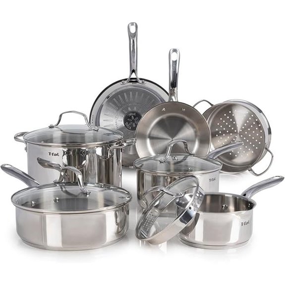 T-fal 11-Piece Stainless Steel Cookware Set
