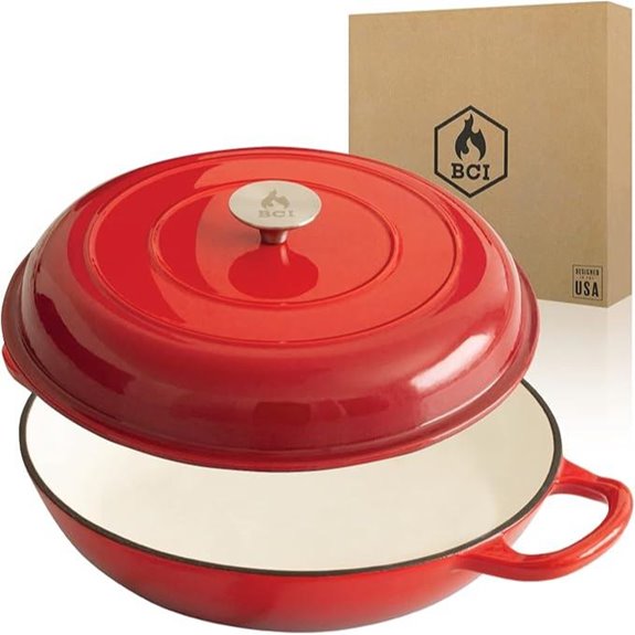 Backcountry Iron Enameled 3.5 Quart Signature Cast Iron Braiser with Lid