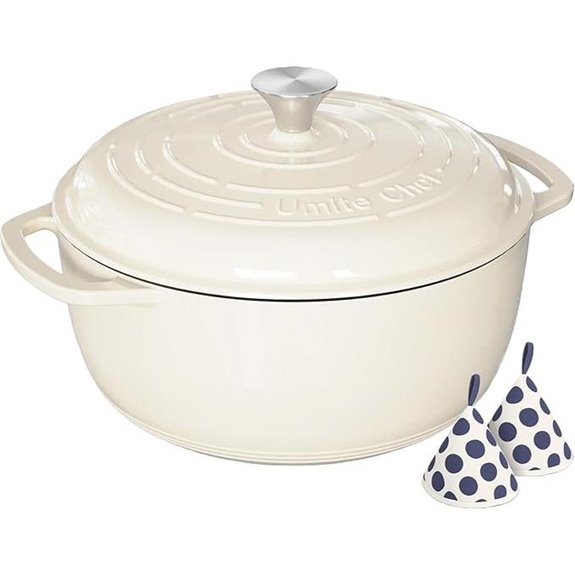 Umite Chef 6QT Enameled Cast Iron Dutch Oven