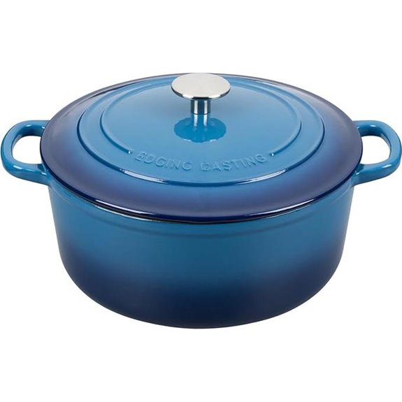 Enameled Cast Iron Dutch Oven 7 Quart Lake Blue
