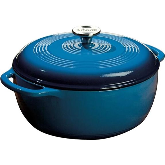 Lodge 6 Quart Enameled Cast Iron Dutch Oven