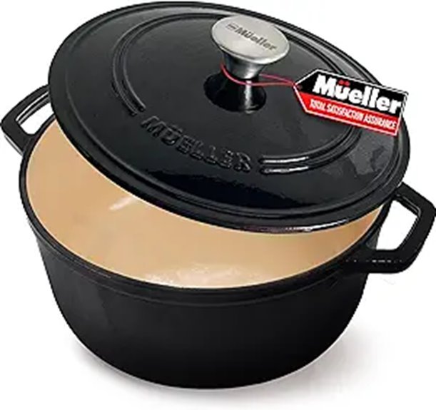 Mueller Home 6-Quart Enameled Cast Iron Dutch Oven