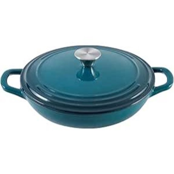 Enameled Cast Iron Braiser with Lid 2.25 Qt