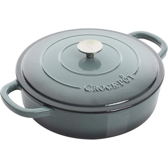 Crock-Pot Artisan Enameled Cast Iron Braiser 5 Qt