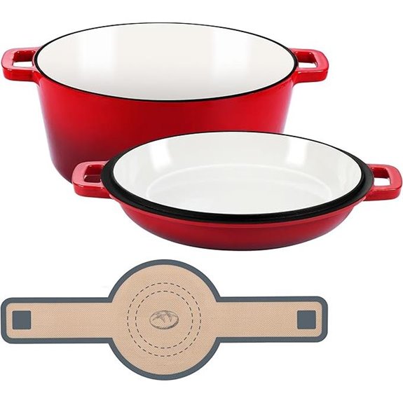 E-far 5 Quart Enameled Cast Iron Dutch Oven