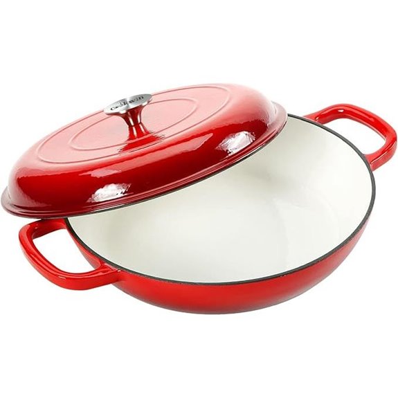 Cast Iron Enameled Dutch Oven with Lid (3.8 Qt)