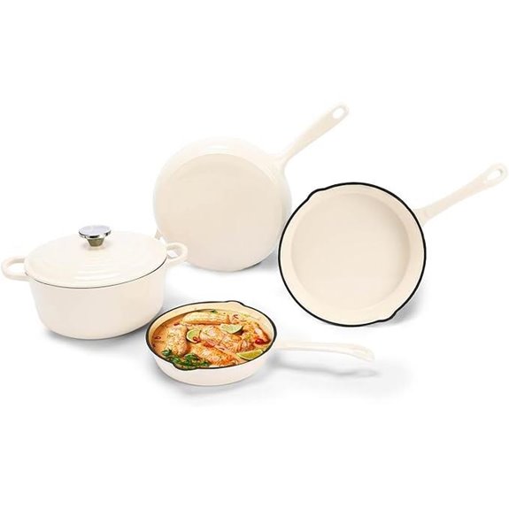 Enameled Cast Iron Cookware Set 5-Piece