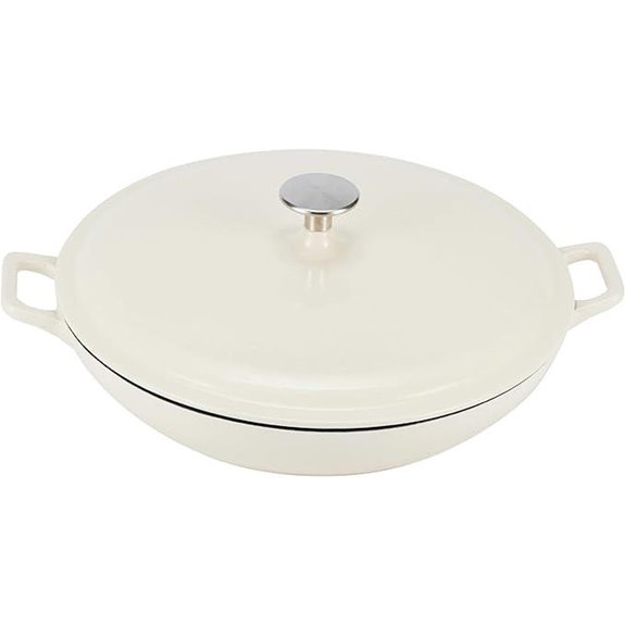 Amazon Basics Enameled Cast Iron Casserole Skillet