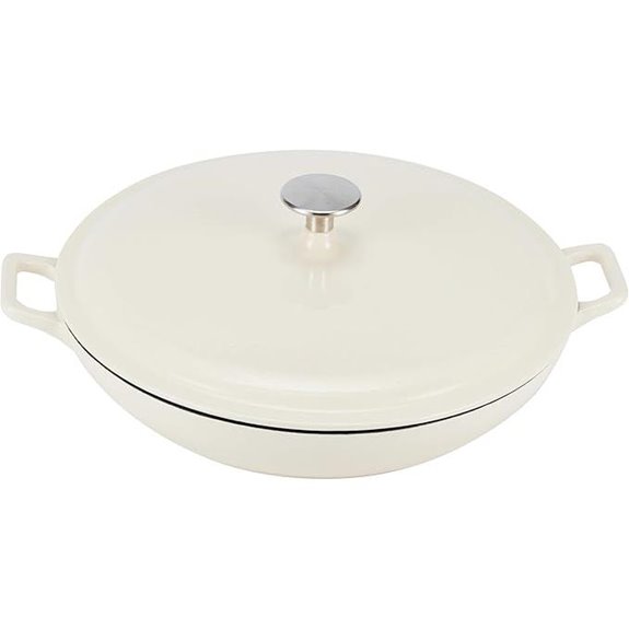 Amazon Basics Enameled Cast Iron Casserole Skillet
