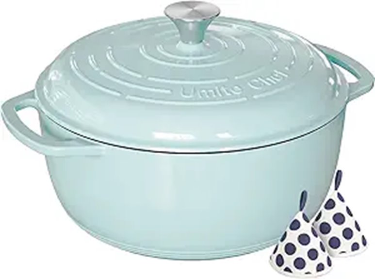 Umite Chef 6QT Enameled Cast Iron Dutch Oven