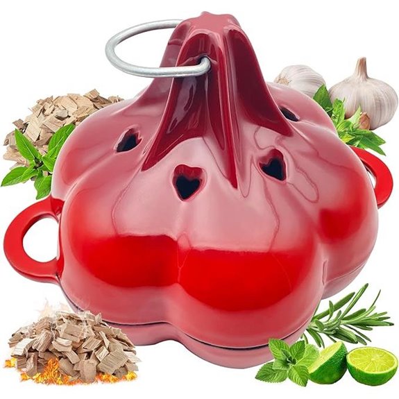 Enameled Cast Iron Smoker & Roaster Cookware