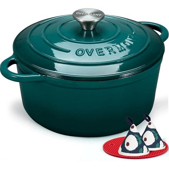 Overmont Enameled Cast Iron Dutch Oven (5.5QT)