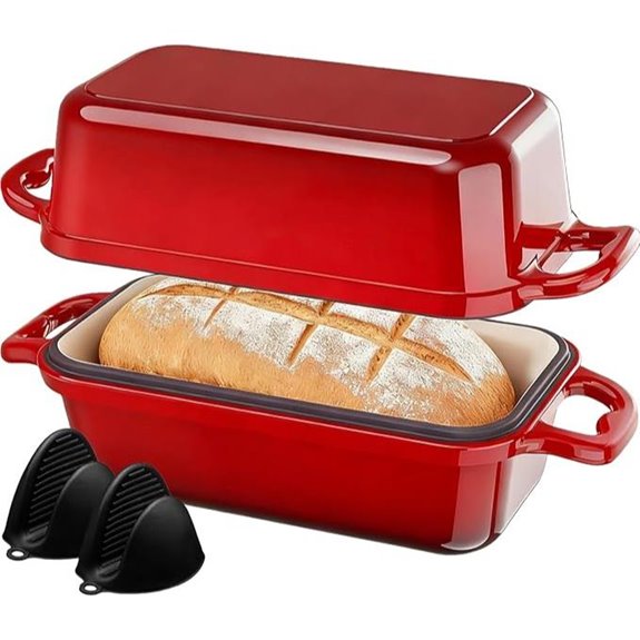 Enameled Cast Iron Dutch Oven for Sourdough Baking