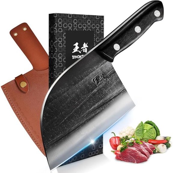 ENOKING 6.7-Inch Chef Knife with Leather Sheath