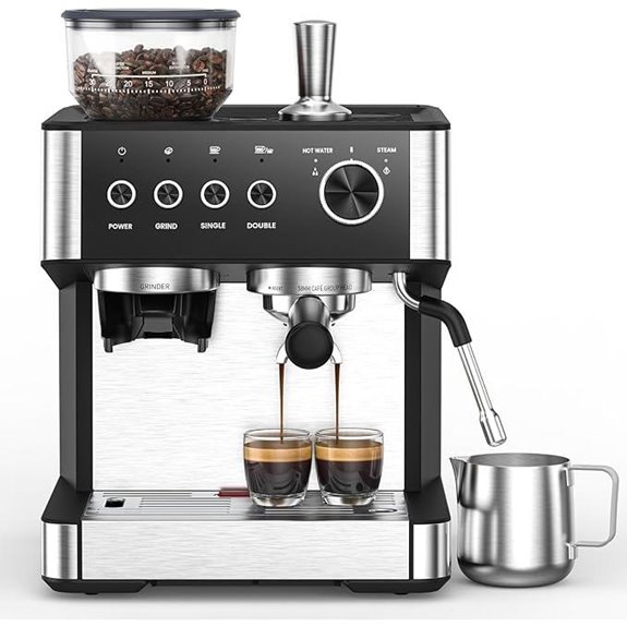 20 Bar Espresso Machine with Grinder and Frother