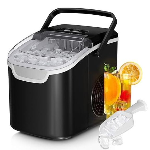 Portable Countertop Ice Maker with 8 Cubes in 6 Minutes