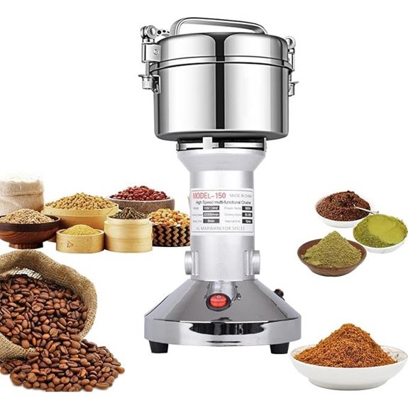 High-Speed Stainless Steel Grain Mill Grinder