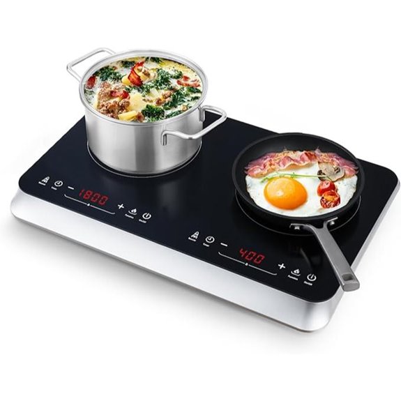 Double Induction Cooktop with Fast Warm-Up & Safety Lock