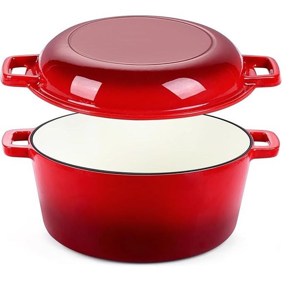 P&P CHEF 5Qt Cast Iron Dutch Oven for Baking