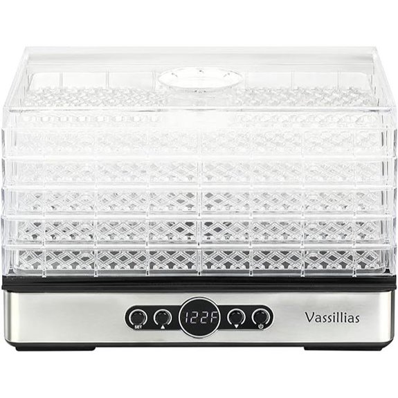 Food Dehydrator Dryer with 5 Racks and Tray