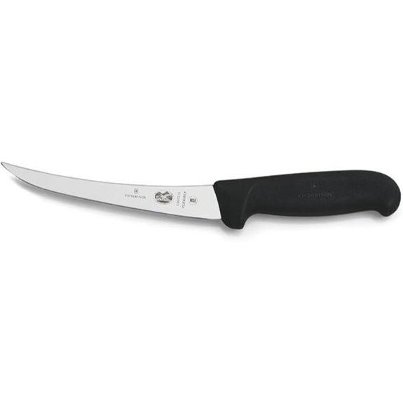 Victorinox Fibrox Curved Boning Knife Flexible Blade 6-Inch Black