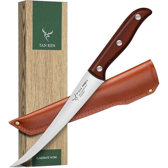 TAN REN 7-Inch Flexible Stainless Steel Boning Knife