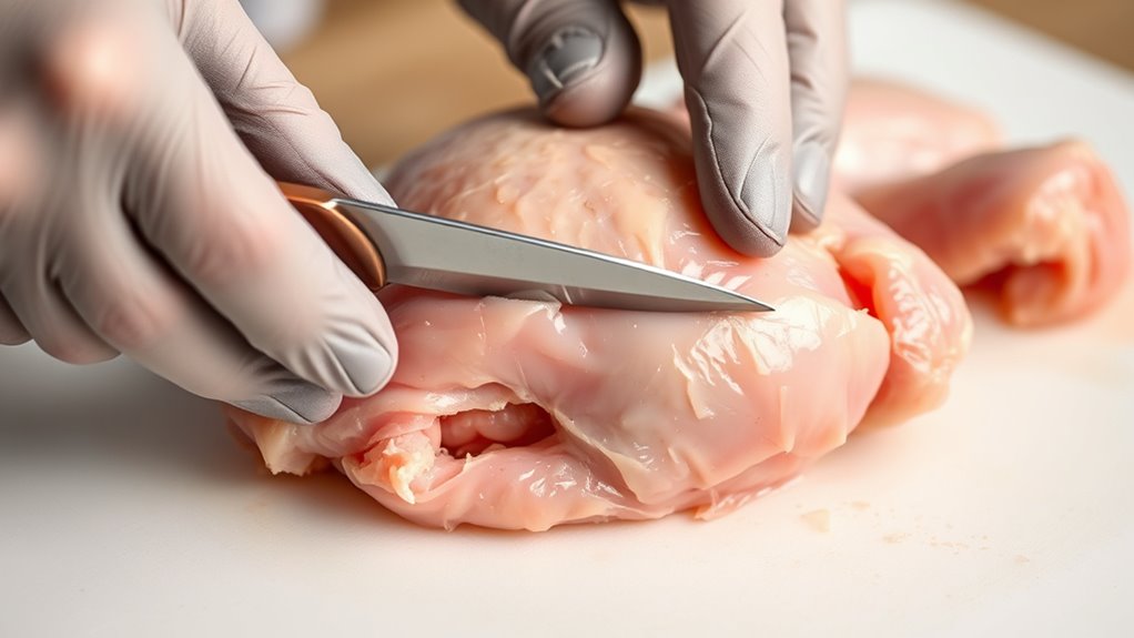 follow bone seam carefully