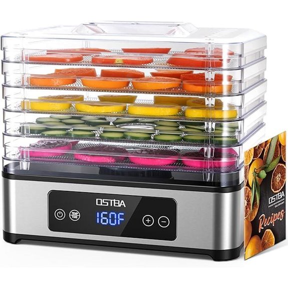 OSTBA Food Dehydrator with Timer & Stainless Trays