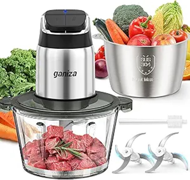 Ganiza Food Processor with Blades & Safety Features