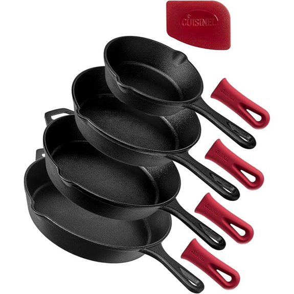 Cuisinel Cast Iron Skillet Set (4 Pieces)