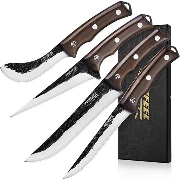 4PCS Hand Forged Butcher Knife Set