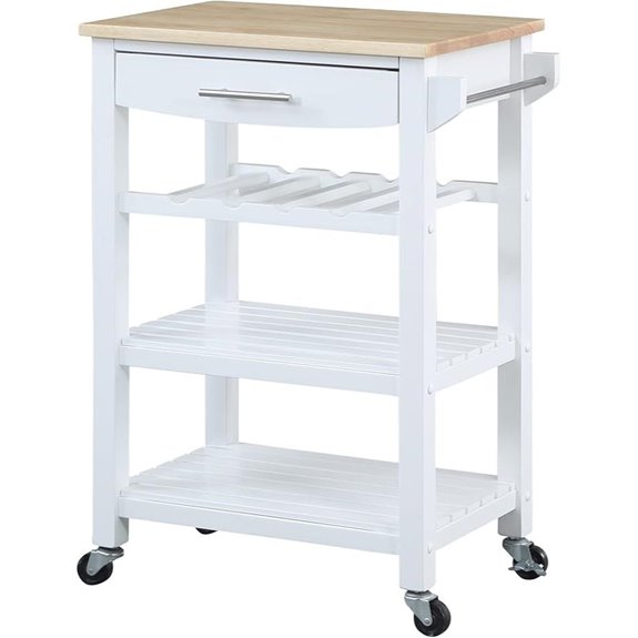 Ellaine 4-Tier Kitchen Cart with Storage and Wheels