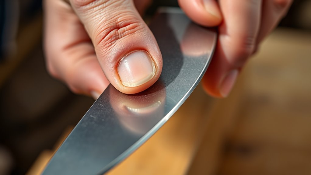 gentle angle and stroke