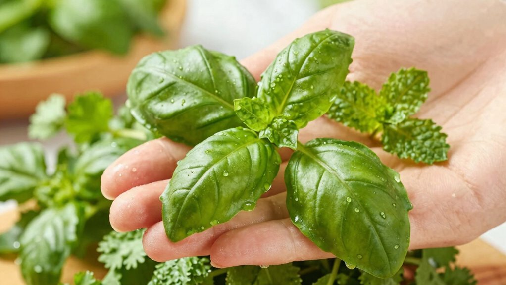 gentle herb cutting technique