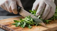 gentle precise herb chopping