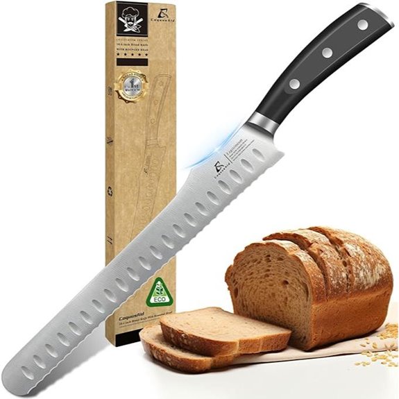 German Steel Bread Knife with Ergonomic Handle