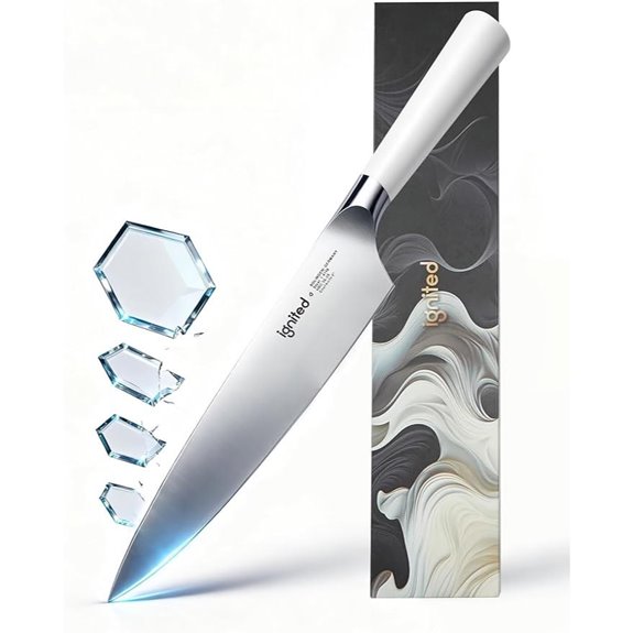 8-Inch German Steel Chef Knife with Ergonomic Handle