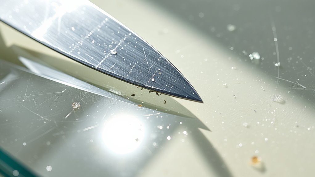 glass dulls knife faster