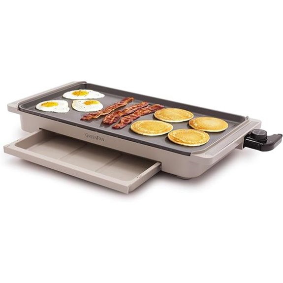 GreenPan Electric Griddle with Warming Drawer