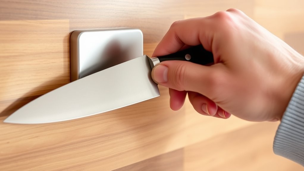 handle knives carefully safely