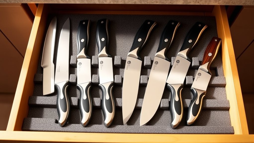 handle knives safely properly