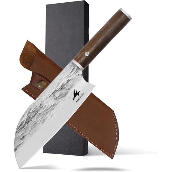 Hand Forged Chef Knife with Ash Wood Handle