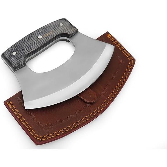 Handmade Ulu Knife Pizza Cutter with Sheath